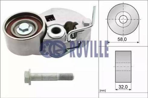 Ruville 58432 - Натяжной ролик, зубчатый ремень ГРМ unicars.by