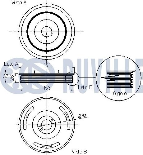 Ruville 520053 - Шкив коленчатого вала unicars.by