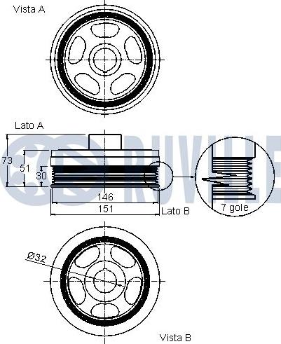 Ruville 520317 - Шкив коленчатого вала unicars.by