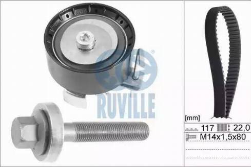 Ruville 5711870 - Комплект зубчатого ремня ГРМ unicars.by