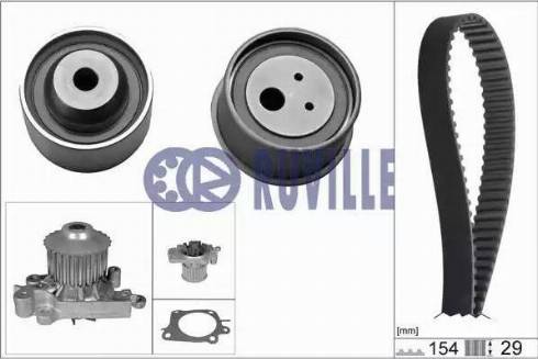 Ruville 57319701 - Водяной насос + комплект зубчатого ремня ГРМ unicars.by