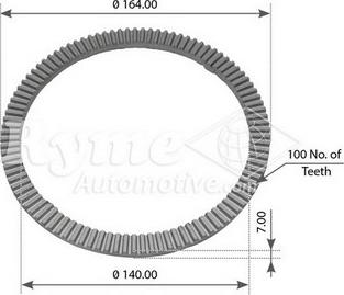 Automotive RYME 17606 - Зубчатое кольцо для датчика ABS unicars.by