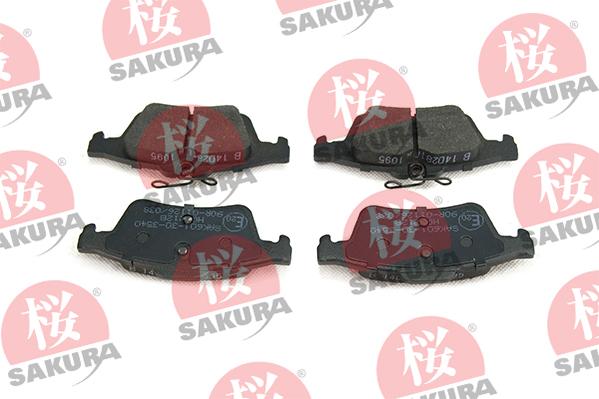 SAKURA 601-30-3540 - Тормозные колодки, дисковые, комплект unicars.by