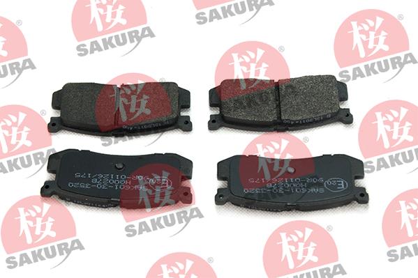 SAKURA 601-30-3520 - Тормозные колодки, дисковые, комплект unicars.by