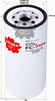 SAKURA FC7104 - Топливный фильтр unicars.by