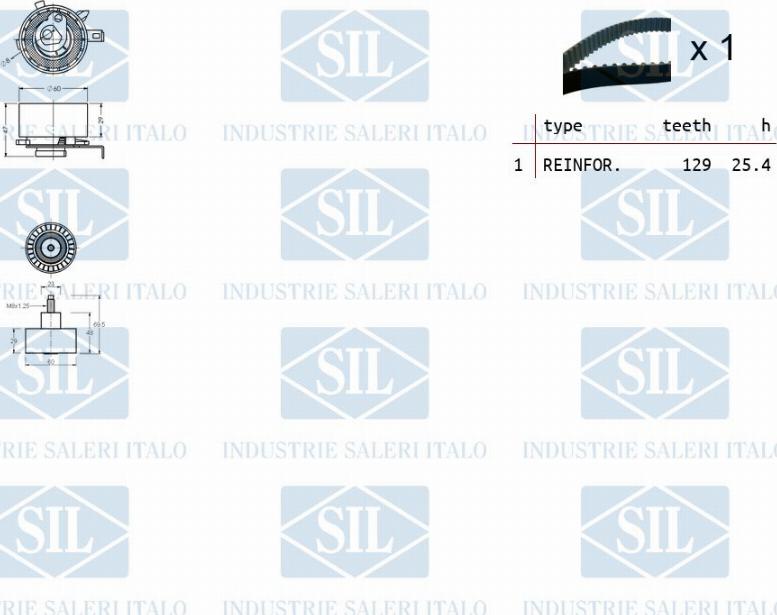 Saleri SIL TK1233 - Комплект зубчатого ремня ГРМ unicars.by