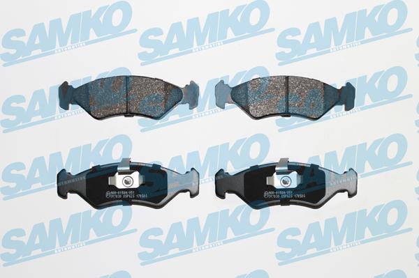 Samko 5SP625 - Тормозные колодки, дисковые, комплект unicars.by