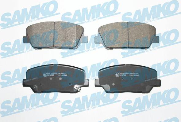 Samko 5SP1960 - Тормозные колодки, дисковые, комплект unicars.by