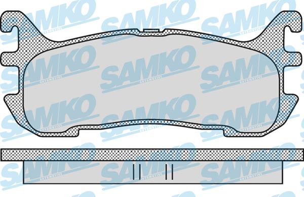 Samko 5SP1099 - Тормозные колодки, дисковые, комплект unicars.by