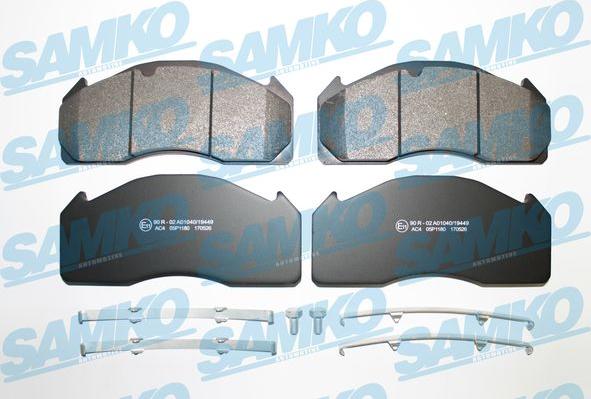 Samko 5SP1180 - Тормозные колодки, дисковые, комплект unicars.by