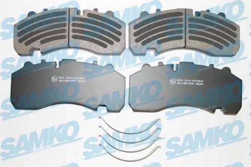 Samko 5SP1187 - Тормозные колодки, дисковые, комплект unicars.by