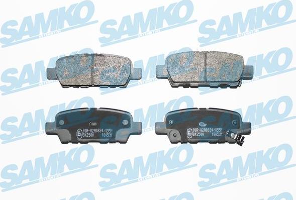 Samko 5SP1862 - Тормозные колодки, дисковые, комплект unicars.by