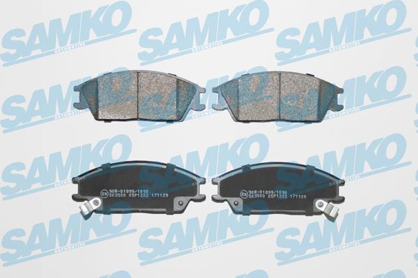 Samko 5SP1222 - Тормозные колодки, дисковые, комплект unicars.by