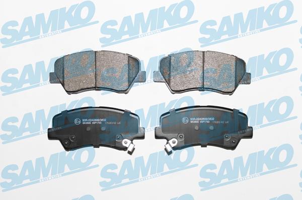 Samko 5SP1753 - Тормозные колодки, дисковые, комплект unicars.by