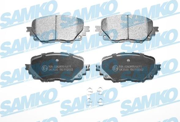 Samko 5SP2002 - Тормозные колодки, дисковые, комплект unicars.by