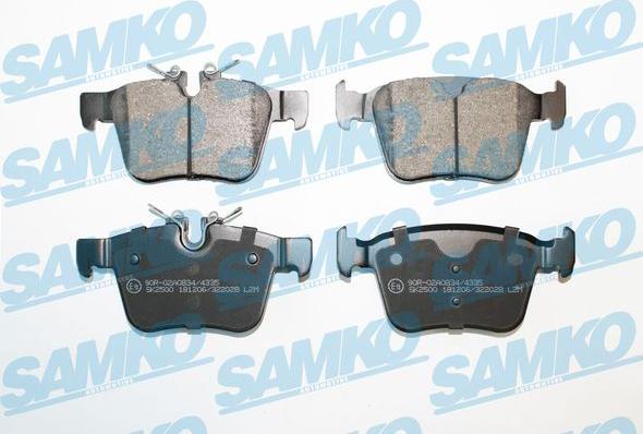 Samko 5SP2028 - Тормозные колодки, дисковые, комплект unicars.by