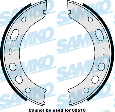 Samko 89000 - Комплект тормозных колодок, барабанные unicars.by