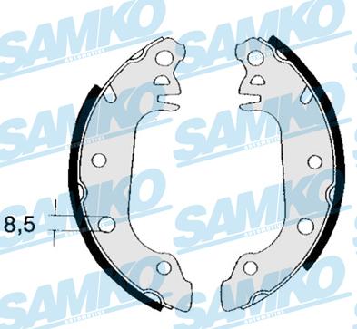 Samko 84710 - Комплект тормозных колодок, барабанные unicars.by