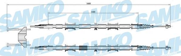 Samko C0654B - Тросик, cтояночный тормоз unicars.by