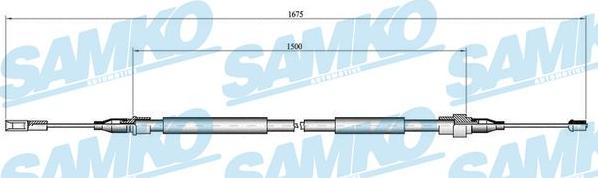 Samko C0057B - Тросик, cтояночный тормоз unicars.by