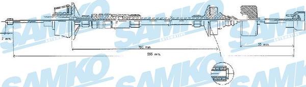 Samko C0024C - Трос, управление сцеплением unicars.by