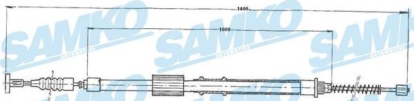 Samko C0153B - Тросик, cтояночный тормоз unicars.by