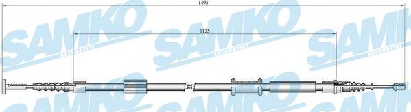 Samko C0157B - Тросик, cтояночный тормоз unicars.by