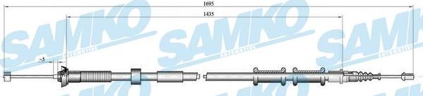 Samko C0180B - Тросик, cтояночный тормоз unicars.by