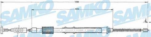 Samko C0842B - Тросик, cтояночный тормоз unicars.by