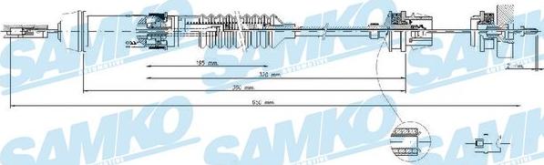 Samko C0340C - Трос, управление сцеплением unicars.by