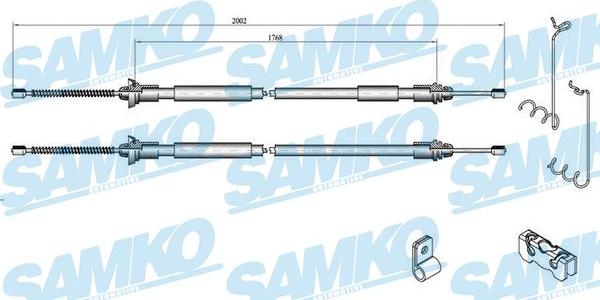 Samko C0282B - Тросик, cтояночный тормоз unicars.by