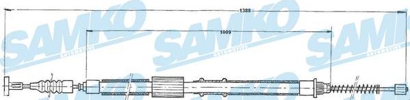 Samko C1240B - Тросик, cтояночный тормоз unicars.by