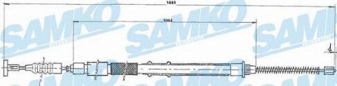 Samko C1241B - Тросик, cтояночный тормоз unicars.by