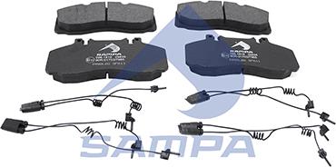 Sampa 096.1819 - Тормозные колодки, дисковые, комплект unicars.by