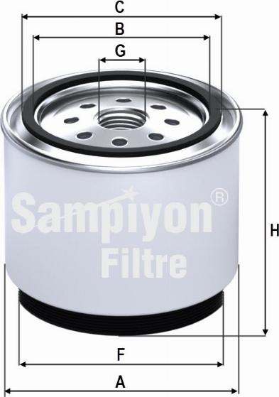 SAMPIYON FILTER CS 1404 M MB - Топливный фильтр unicars.by