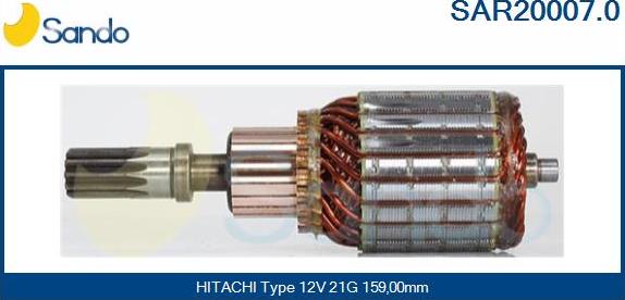 Sando SAR20007.0 - Якорь, стартер unicars.by