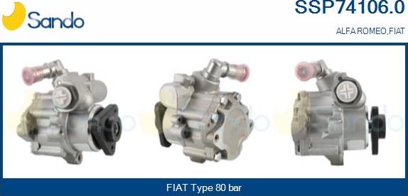 Sando SSP74106.0 - Гидравлический насос, рулевое управление, ГУР unicars.by