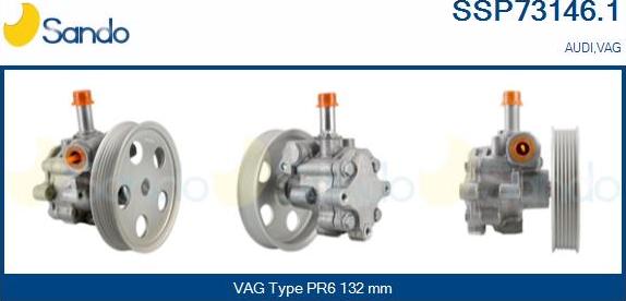 Sando SSP73146.1 - Гидравлический насос, рулевое управление, ГУР unicars.by