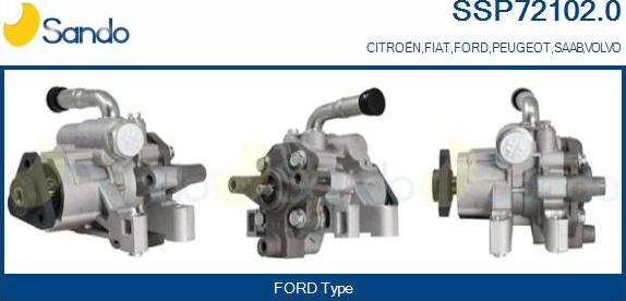 Sando SSP72102.0 - Гидравлический насос, рулевое управление, ГУР unicars.by