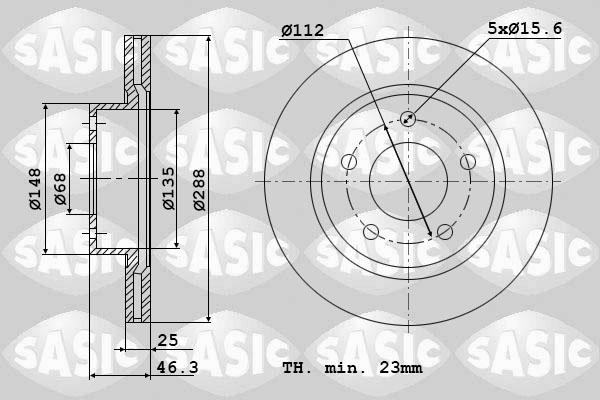 Sasic 9004507J - Тормозной диск unicars.by