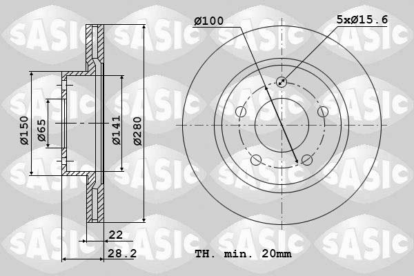 Sasic 9004580J - Тормозной диск unicars.by