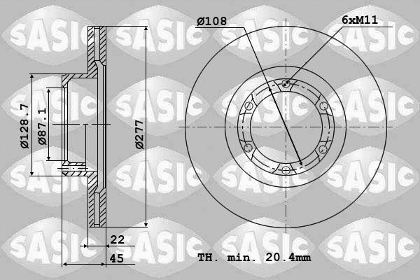 Sasic 9004849J - Тормозной диск unicars.by