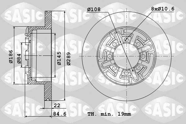 Sasic 9004810J - Тормозной диск unicars.by