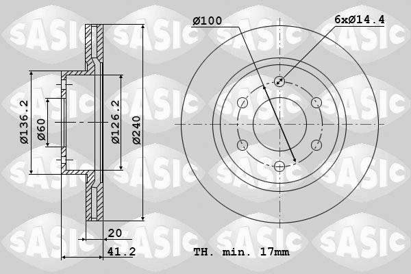 Sasic 9004873J - Тормозной диск unicars.by