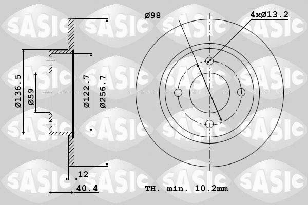 Sasic 9004389J - Тормозной диск unicars.by