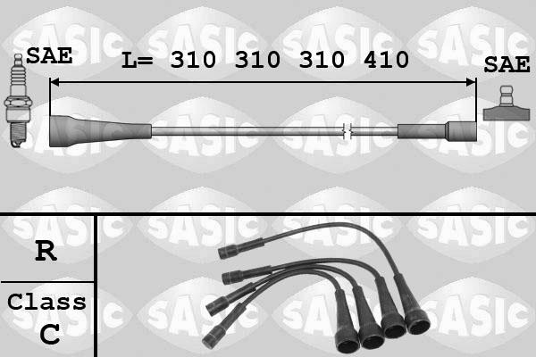 Sasic 9284003 - Комплект проводов зажигания unicars.by