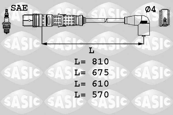 Sasic 9286006 - Комплект проводов зажигания unicars.by