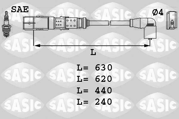 Sasic 9286012 - Комплект проводов зажигания unicars.by