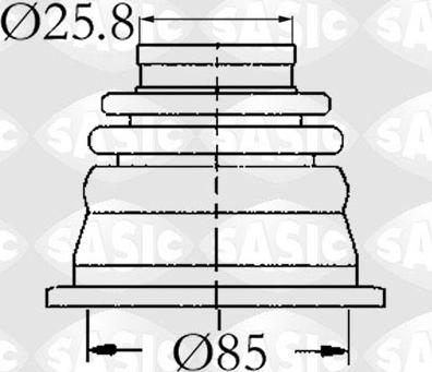 Sasic 4003408 - Пыльник, приводной вал unicars.by