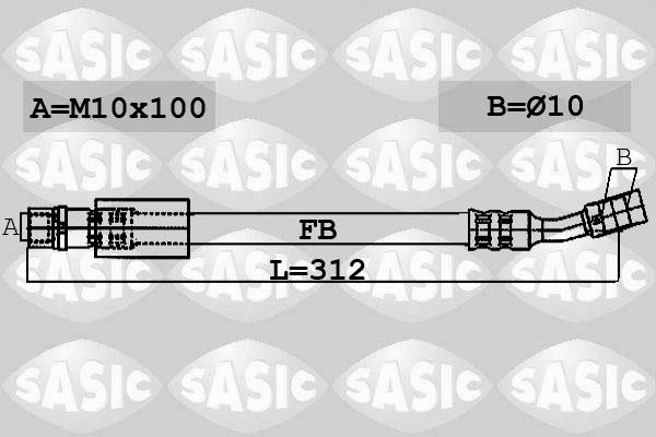 Sasic 6606047 - Тормозной шланг unicars.by